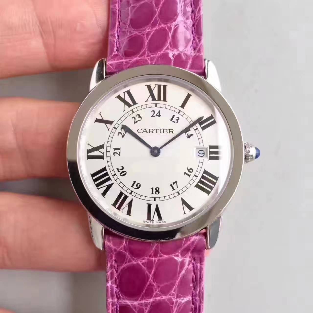 【K11厂正品开模顶级复刻手表】卡地亚RONDE DE CARTIER伦敦SOLO系列W6700155、W6700255女士石英腕表 / KAD078