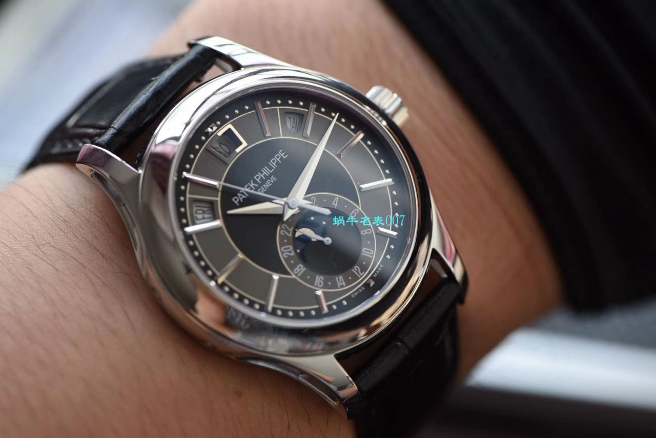 【视频评测GR厂顶级复刻手表】百达翡丽复杂功能计时系列5205G-010 白金腕表 / BD275