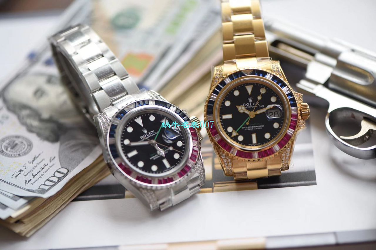 【LF厂Rolex顶级复刻手表】劳力士格林尼治型II系列镶钻116758 SAru-78208,116759 SAru-78209腕表 / R389