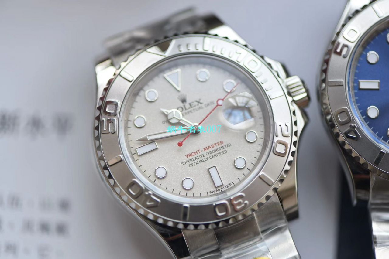 【视频评测N厂Rolex复刻手表】904钢劳力士游艇名仕YM型系列116622-78760 银盘腕表 / R512