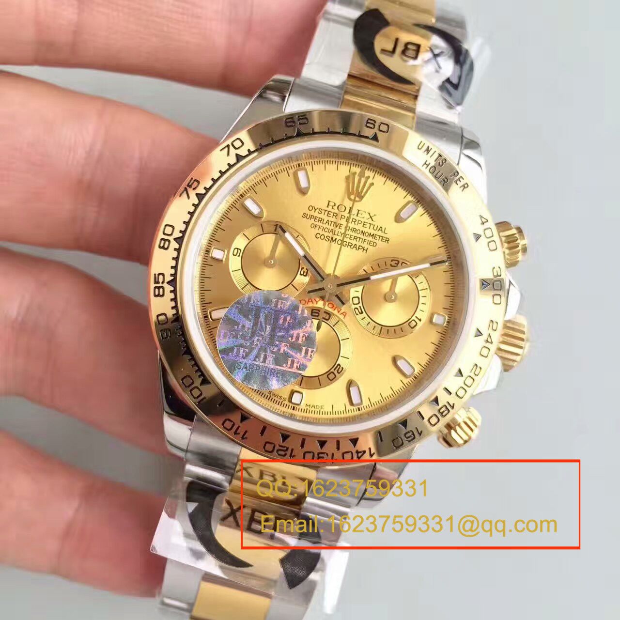 【JF厂1:1复刻手表】劳力士宇宙计型迪通拿系列116508金盘腕表 / R129