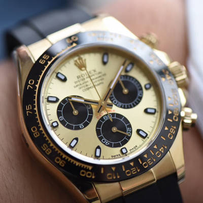 【AR一比一超A高仿手表】劳力士宇宙计型迪通拿系列黄金面116518LN腕表
