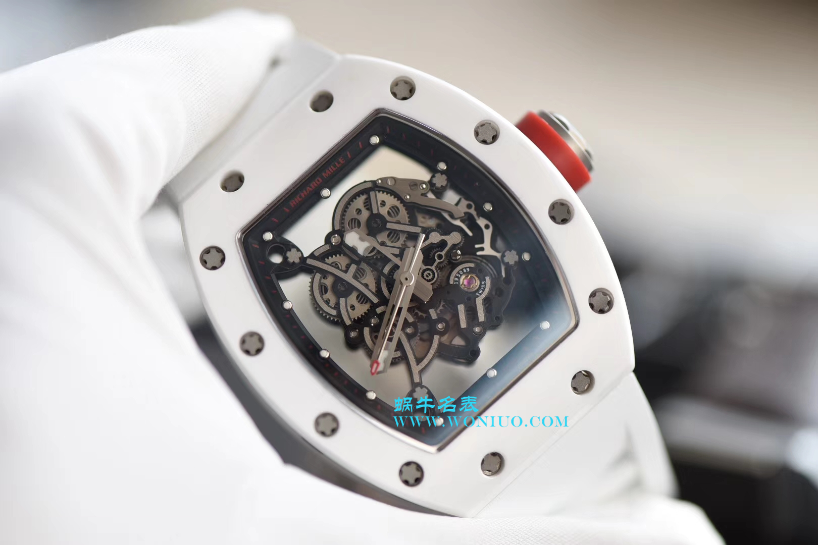 【KV一比一超A高仿手表】理查德.米勒RICHARD MILLE男士系列RM 055白陶瓷白色橡胶带新款腕表 / RM 055D