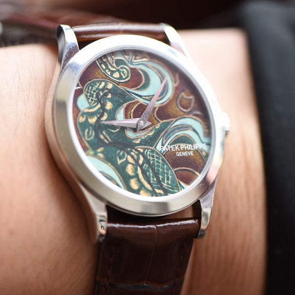 FL厂百达翡丽珍稀工艺系列5077P-103不丹八色织品腕表