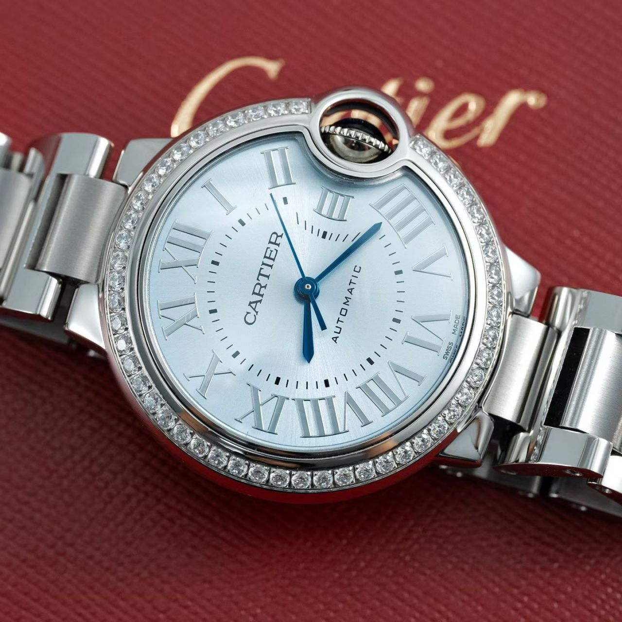 高端定制真钻女表卡地亚蓝气球系列W4BB0028腕表 /  