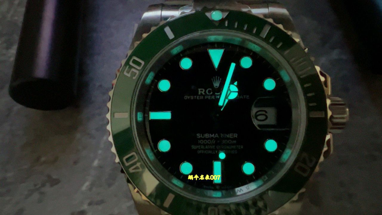 VS劳力士三代绿水鬼复刻手表潜航者型系列m126610lv-0002腕表 /   