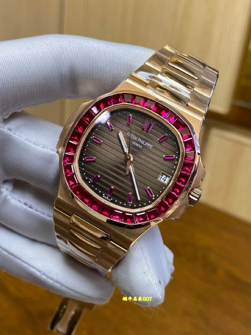  高端定制包金真钻百达翡丽运动复刻手表5723/112R-001腕表 /  