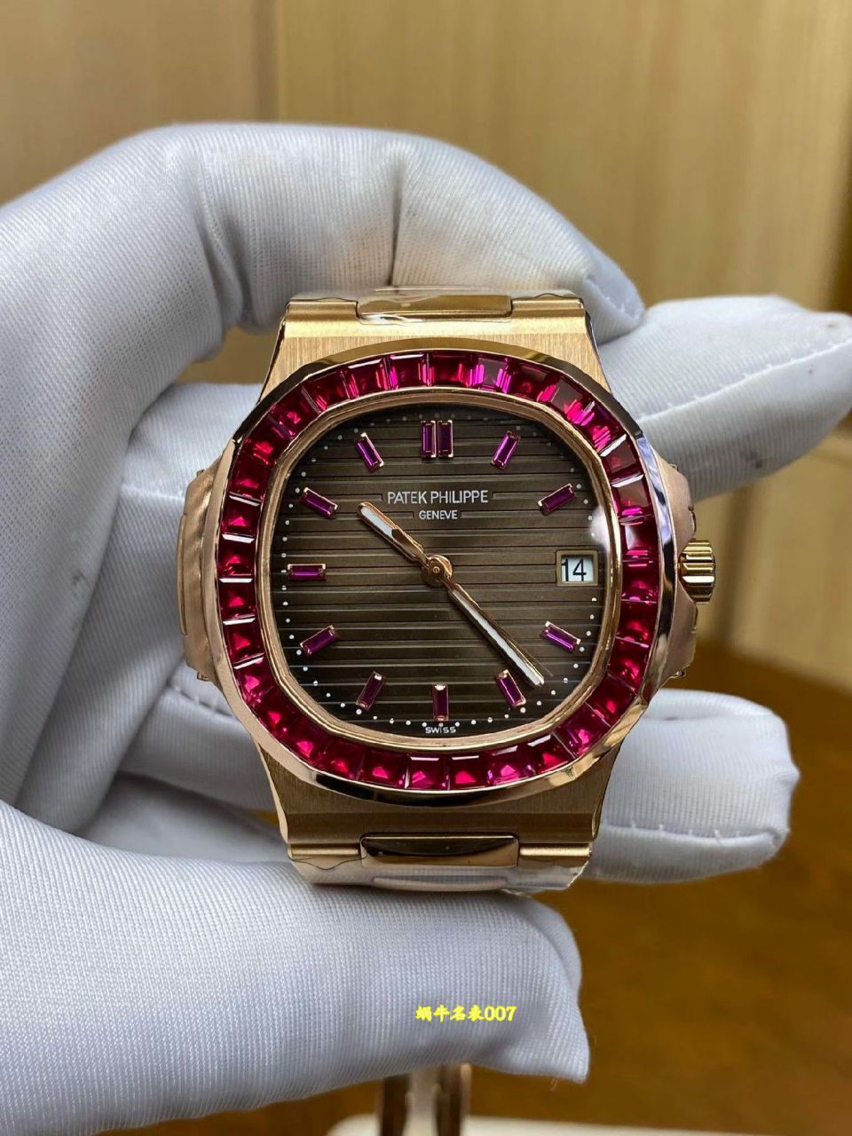  高端定制包金真钻百达翡丽运动复刻手表5723/112R-001腕表 /  