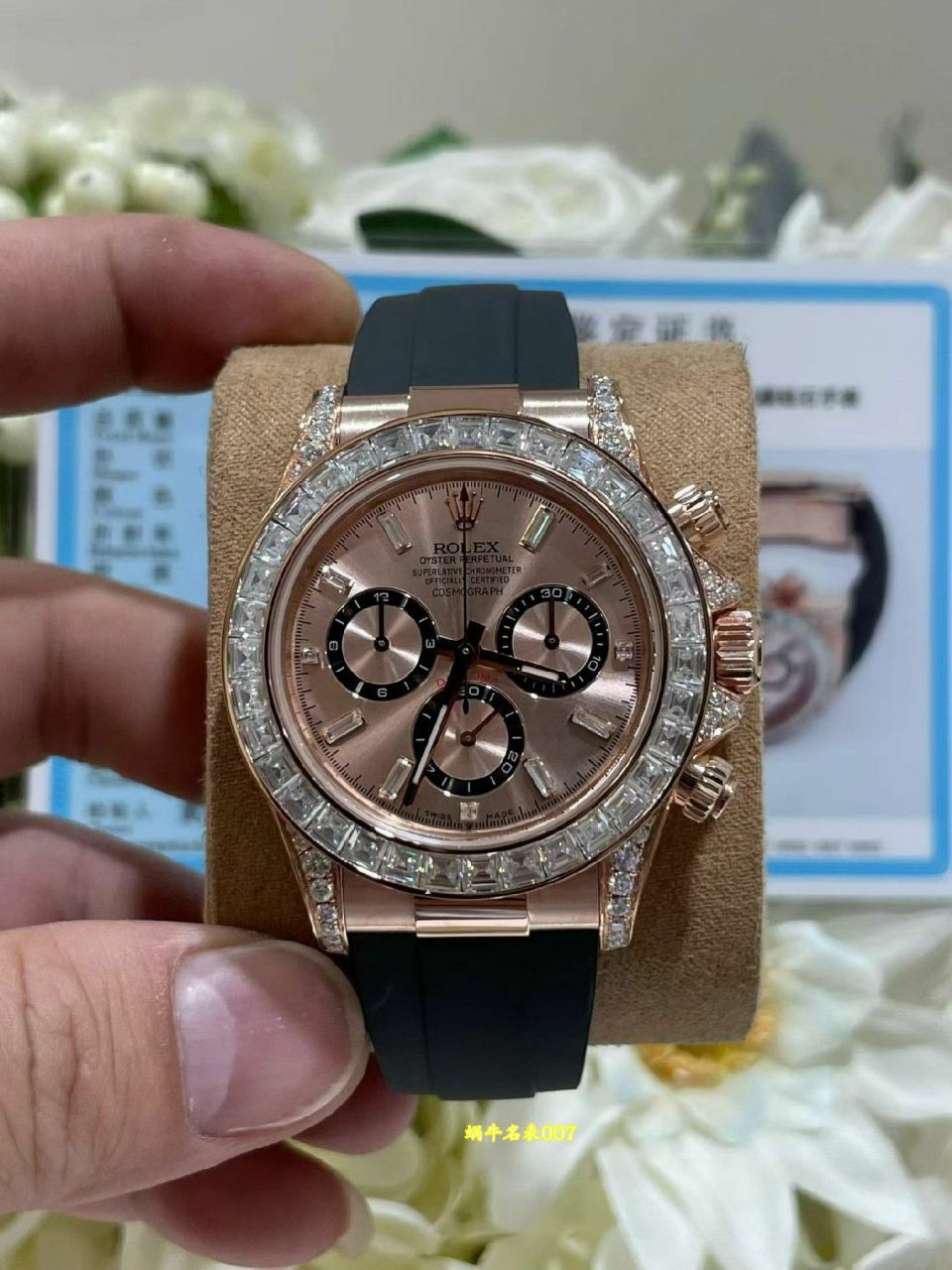 高端定制真钻包金劳力士宇宙计型迪通拿广州复刻手表m126535tbr-0002腕表 /  