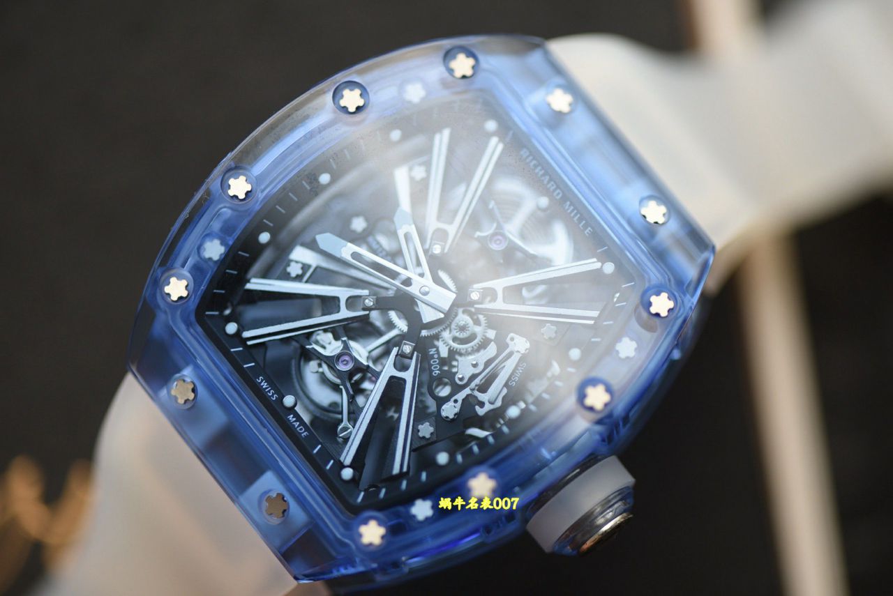 RM蓝宝石水晶表壳顶级复刻理查德米勒RM12-01陀飞轮腕表 /  