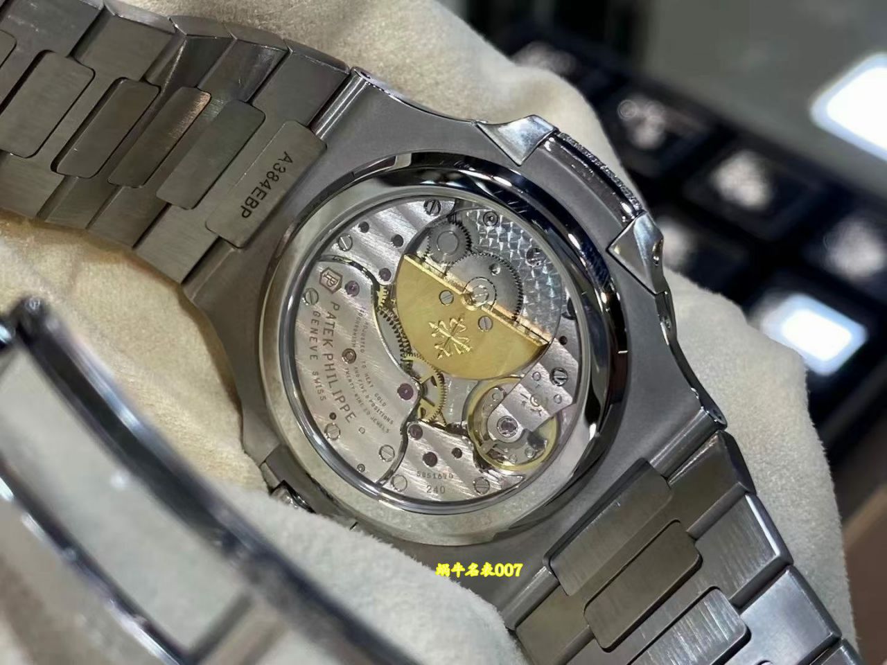 高端定制顶级后加工真钻百达翡丽运动优雅系列5724G-001腕表(鹦鹉螺) /  