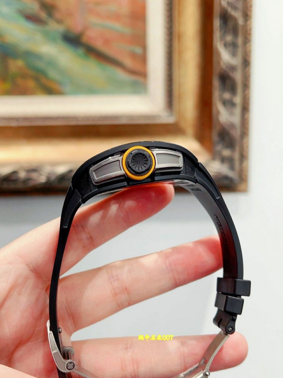 高级私人定制黑陶瓷绿跑道Richard Miller理查德米勒RM61-01顶级复刻手表 /  