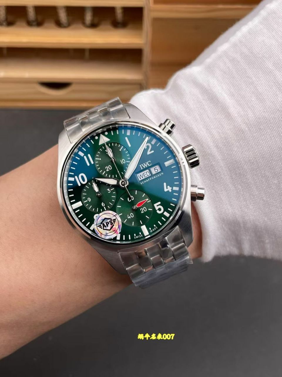APS 一体机计时IWC万国表飞行员复刻手表IW388104腕表 /  