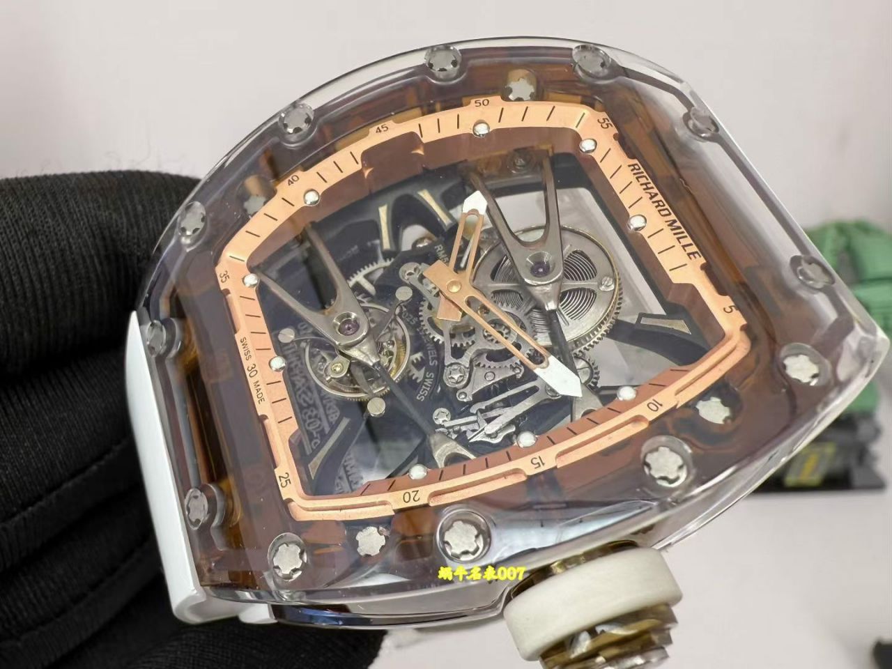 高端私人定制RM 56-03水晶RM56-03陀飞轮 蓝宝石水晶 /  