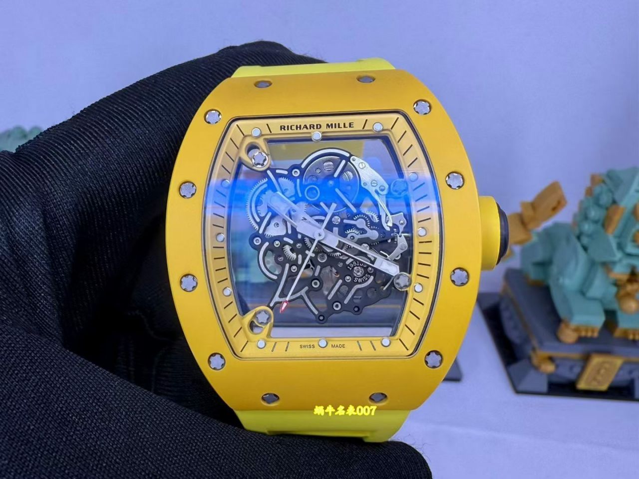 Richard Mille RM055理查德米勒一比一复刻手表RM 055限量版黄色陶瓷vaucher机芯 腕表 /  