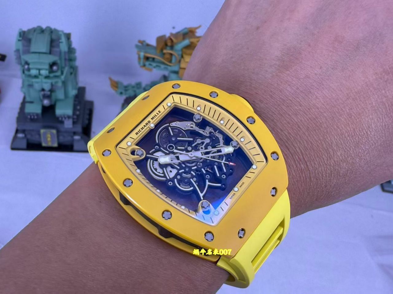 Richard Mille RM055理查德米勒一比一复刻手表RM 055限量版黄色陶瓷vaucher机芯 腕表 /  