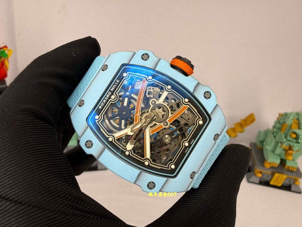 高端定制 Richard Mille新款定制版RM67-02 蒂芙尼蓝理查德米勒RM 67-02 一比一复刻手表
