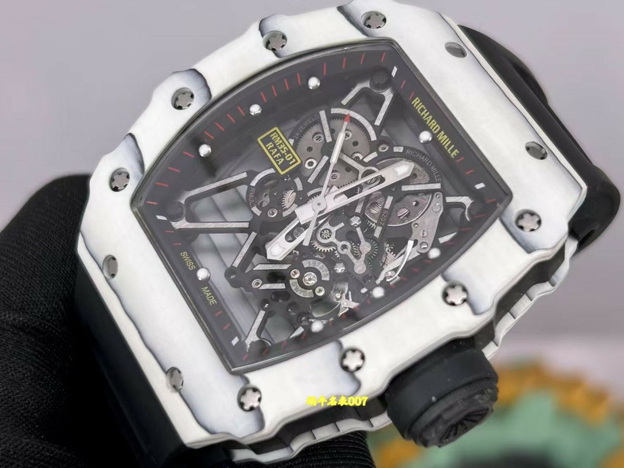 Richard Mille 白碳纤维NTPT RM35-01理查德米勒vaucher机芯手表 一比一复刻