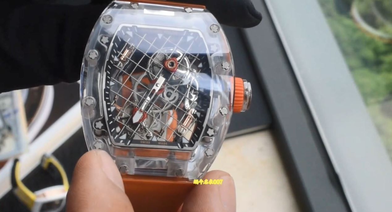 视频Richard Mille RM27-04 高端定制复刻克隆Cloned Sapphire RM 27-04腕表