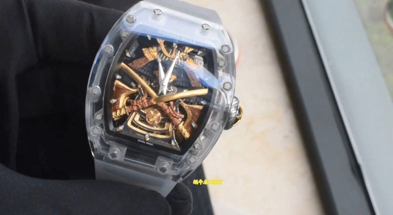 视频理查德米勒 Replica  Richard Mille RM 47 Sapphire case watch 腕表