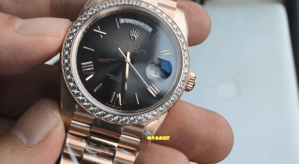 视频 復刻錶劳力士配重DD星期日历型Replica watch m228345rbr-0025腕表