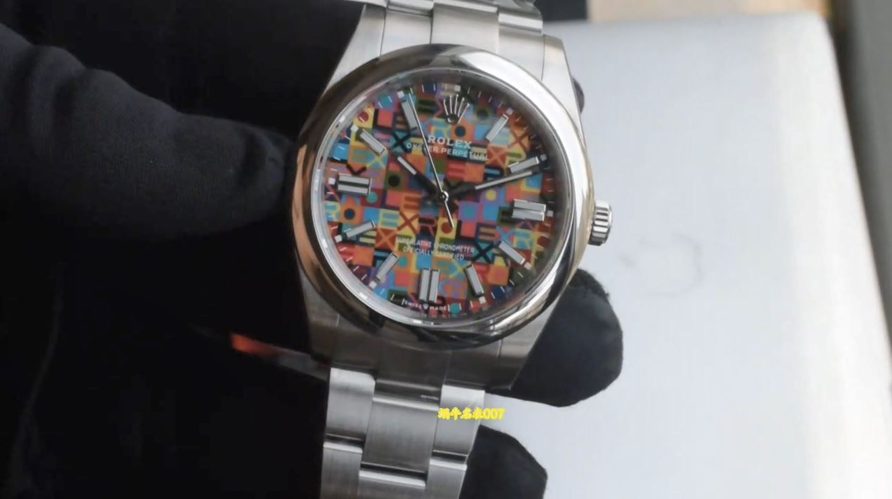 视频 劳力士ROLEX 涂鸦復刻手錶 蚝式恒动Replica watch m134300-0010腕表