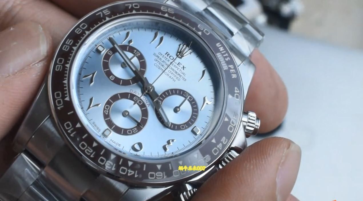 视频 劳力士迪通拿配重Replica watch 116506-0004中东迪拜阿拉伯数字限定款手表