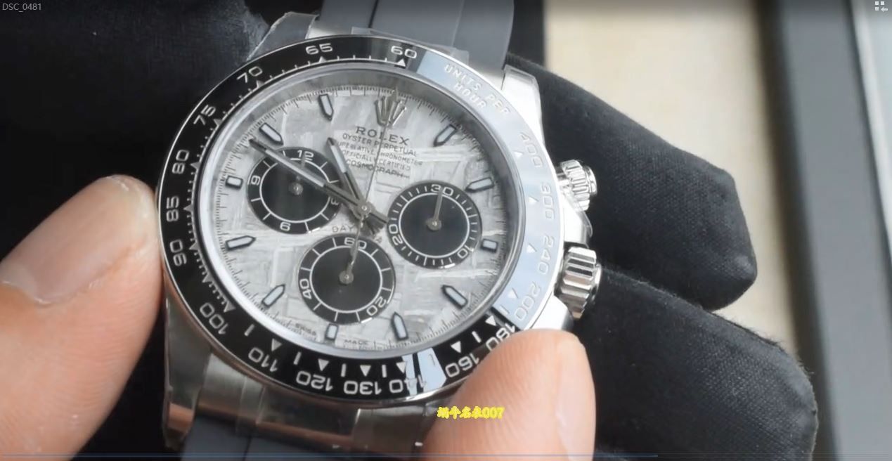 视频 replica watch Rolex Daytona Meteorite dial 劳力士迪通拿 126519LN-0007陨石盘復刻手錶