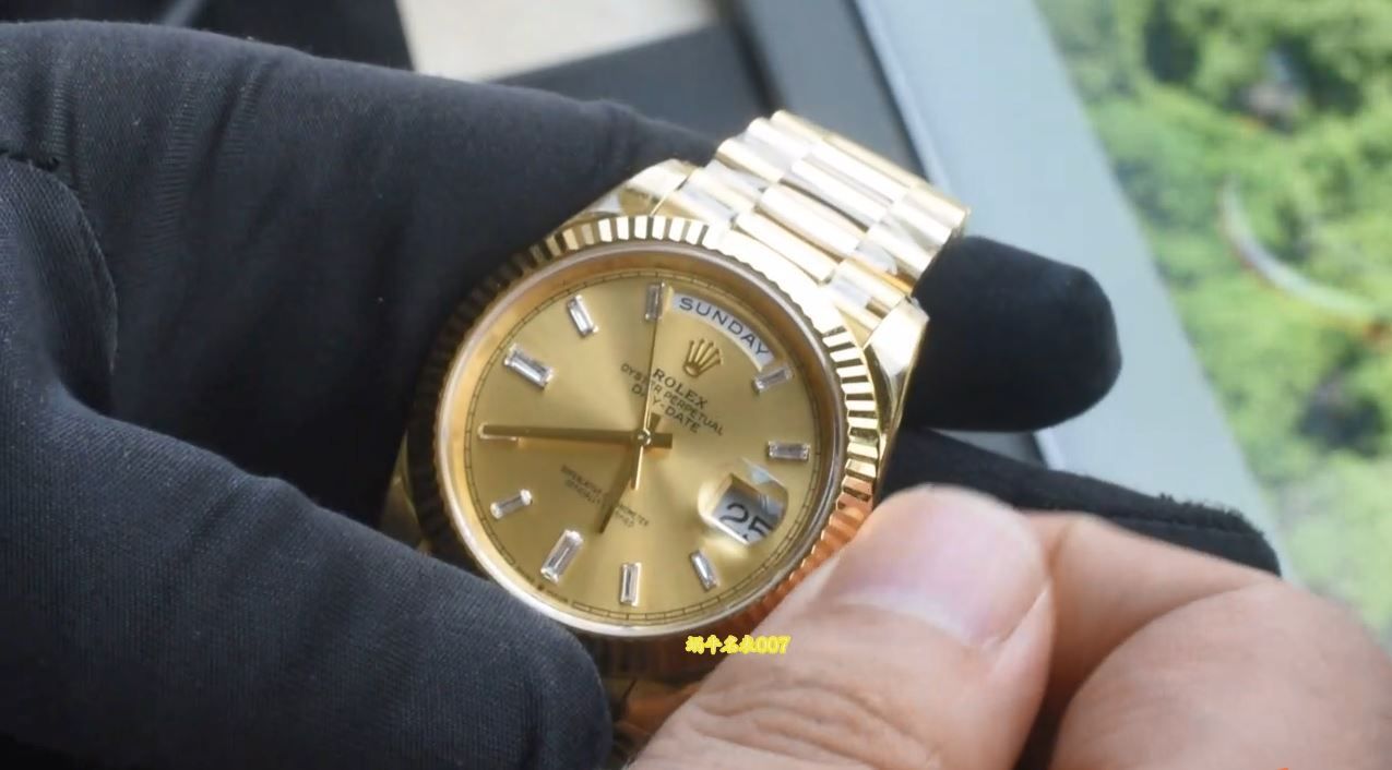 视频VS Rolex Day-Date 勞力士復刻手錶星期日历replica watch m228238-0005腕表