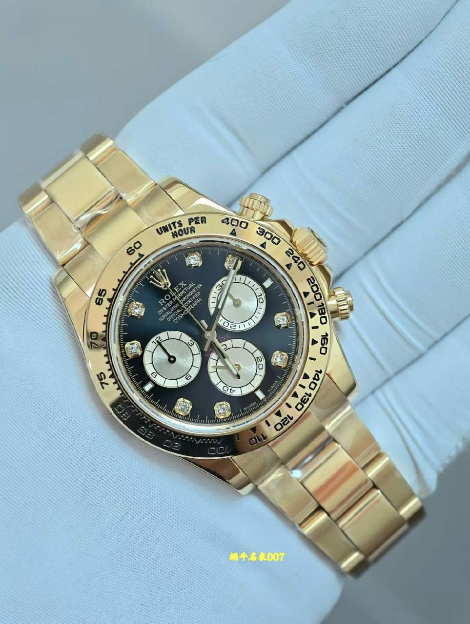 改装定制包金真钻加工 劳力士迪通拿 Rolex Daytona replica watch custom gold and diamonds m126508-0003腕表