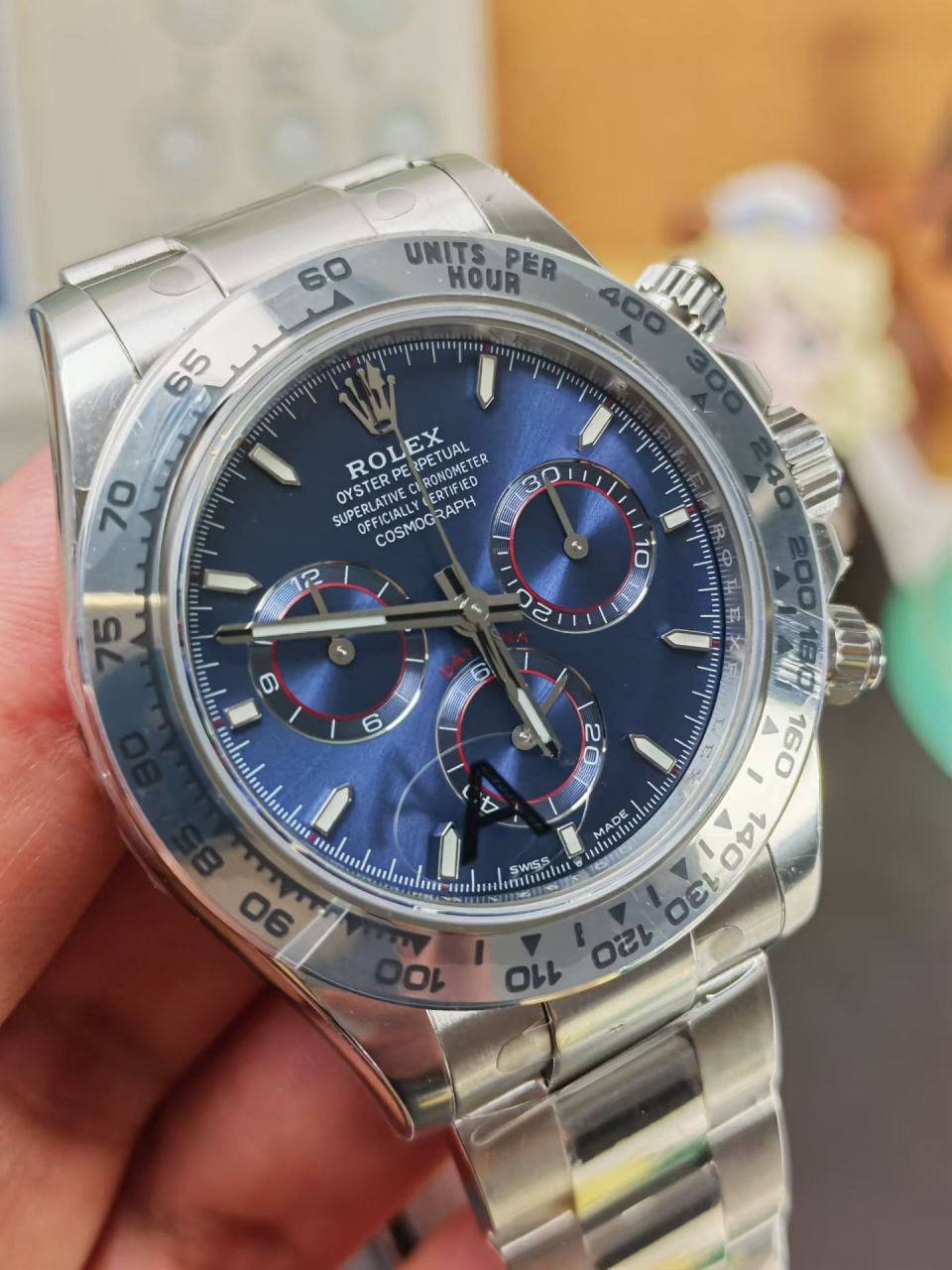 VS劳力士蓝钢迪 4131机配重182G 迪通拿m126509-0005腕表