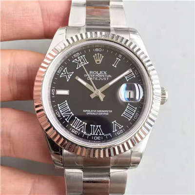 【EW厂1:1高仿手表】劳力士日志型系列116300黑盘腕表价格报价