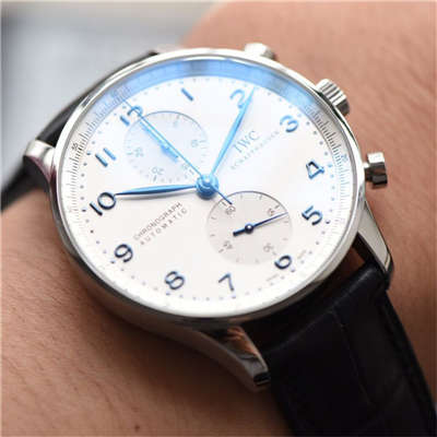 【独家视频测评】【YL厂V7版本一比一超A高仿手表】万国葡萄牙计时系列IW371417腕表（葡计烧钢蓝针）价格报价