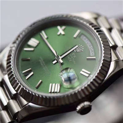 【独家视频测评EW厂1:1顶级高仿手表】劳力士星期日历型系列228239绿盘腕表 / R111