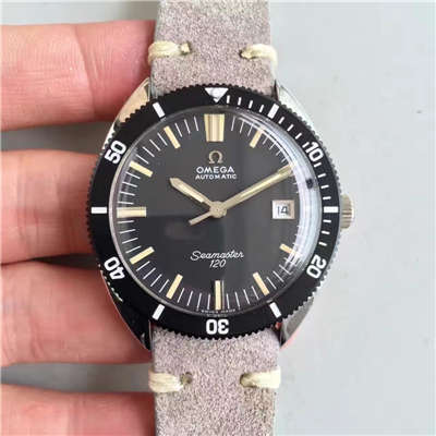  【台湾厂一比一精仿手表】欧米茄OMEGA海马复古系列120黑盘腕表价格报价