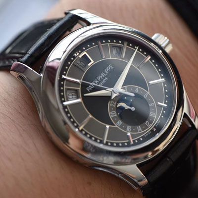 【视频评测GR厂顶级复刻手表】百达翡丽复杂功能计时系列5205G-010 白金腕表价格报价