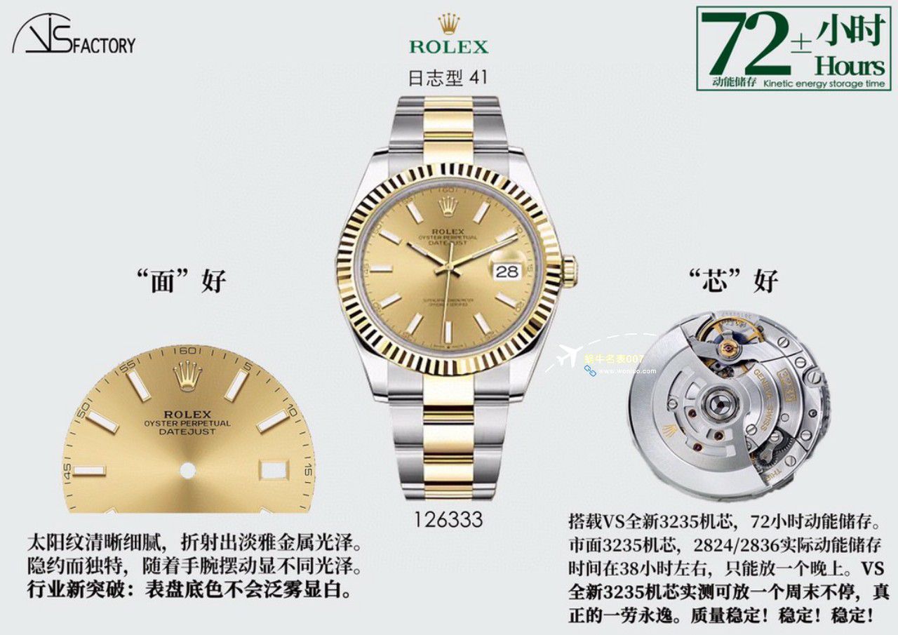 vs Factory  Rolex Datejust 41MM款式 set 多 dial m126334持续更New【100% replica imitation  watch】 / R790