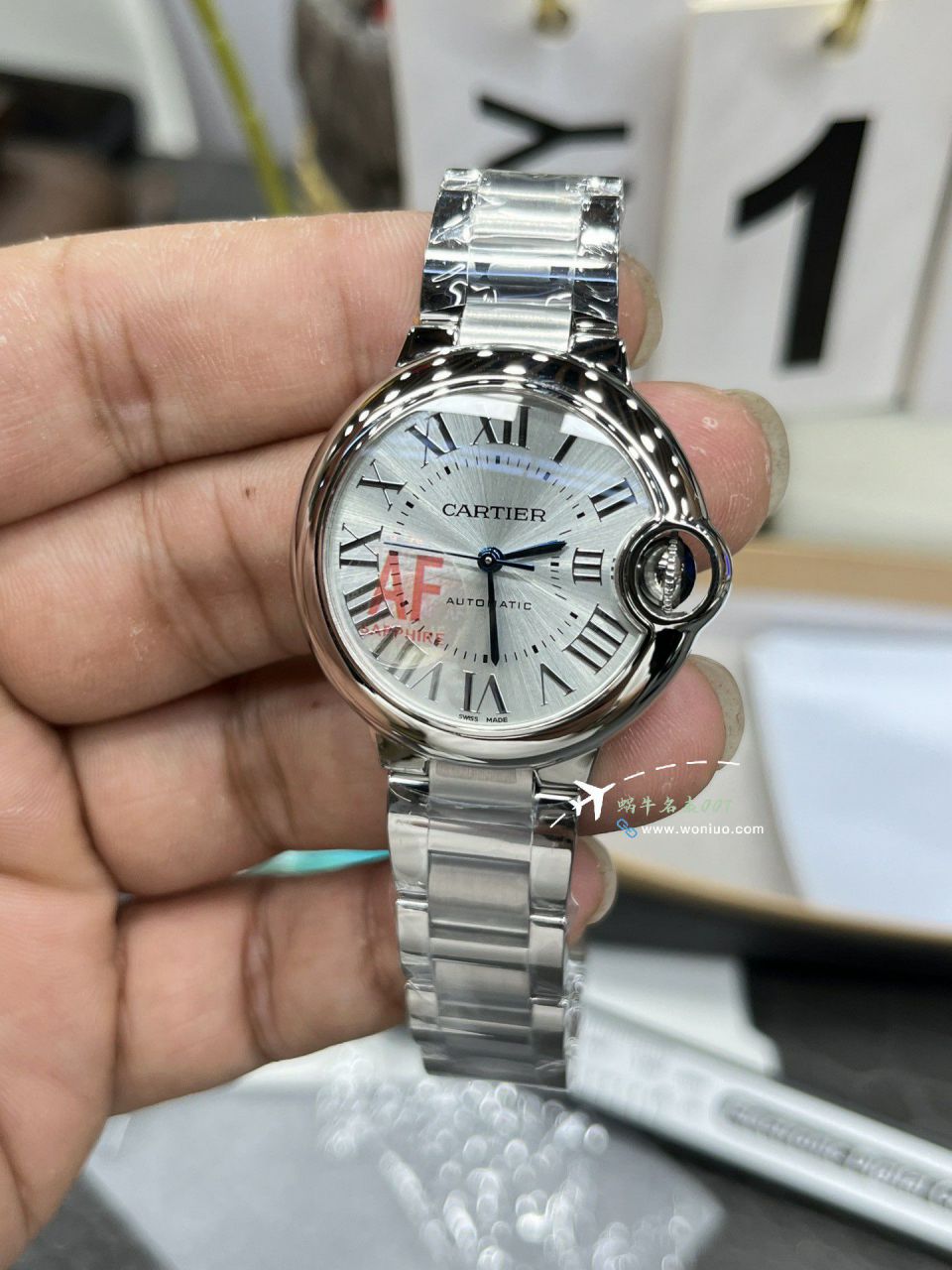 AFCartier blue balloons 33  mm TOP replica imitation   Women  watch WSBB0062 watches  / K350