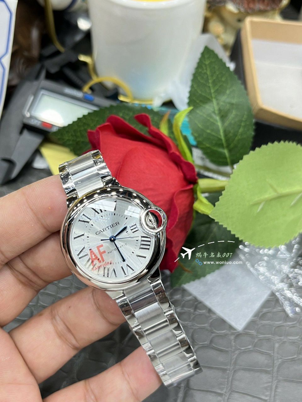 AFCartier blue balloons 33  mm TOP replica imitation   Women  watch WSBB0062 watches  / K350