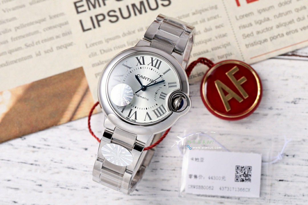 AFCartier blue balloons 33  mm TOP replica imitation   Women  watch WSBB0062 watches  / K350