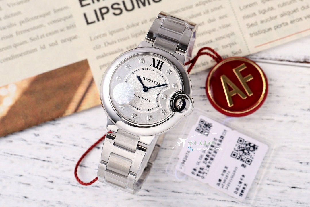 AFCartier blue balloons 33  mm TOP replica imitation   Women  watch WSBB0062 watches  / K350