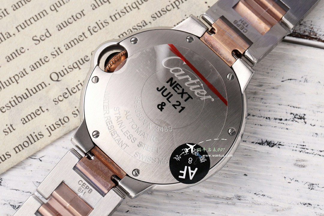 AFCartier blue balloons 33  mm TOP replica imitation   Women  watch WSBB0062 watches  / K350