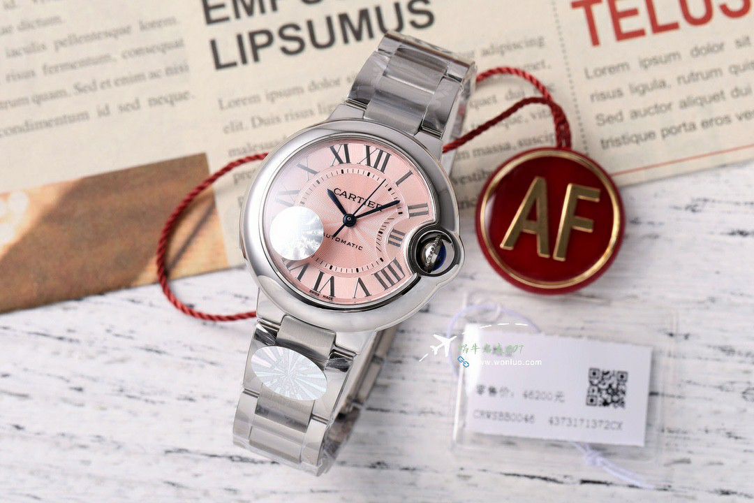 AFCartier blue balloons 33  mm TOP replica imitation   Women  watch WSBB0062 watches  / K350