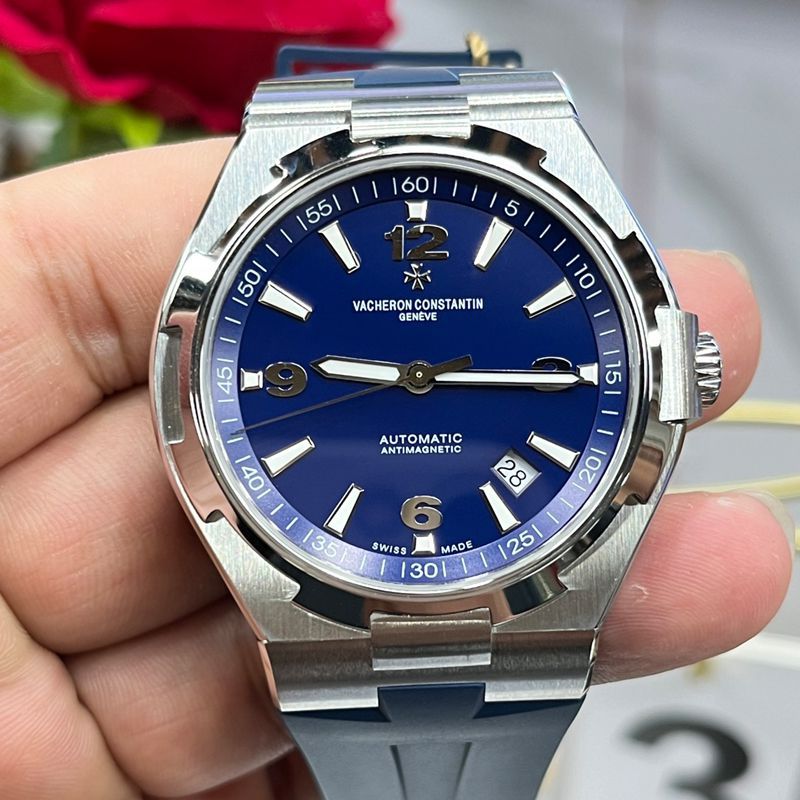 PPFVacheron Constantin Overseas  series TOP replica imitation  watch blue surface  rubber strapP47040/000A-9008