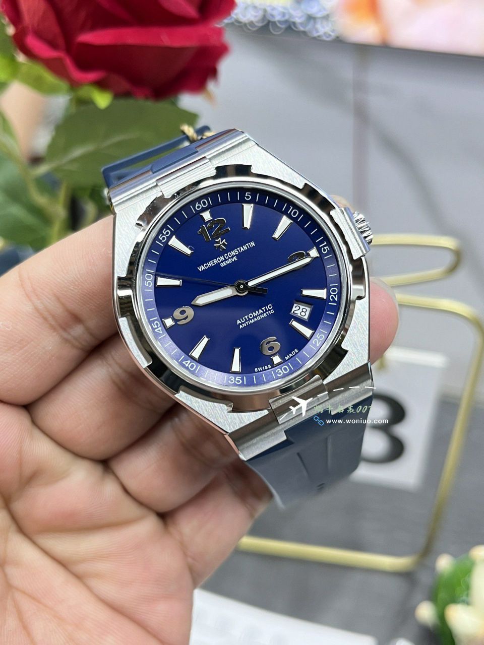 PPFVacheron Constantin Overseas  series TOP replica imitation  watch blue surface  rubber strapP47040/000A-9008 / JS270