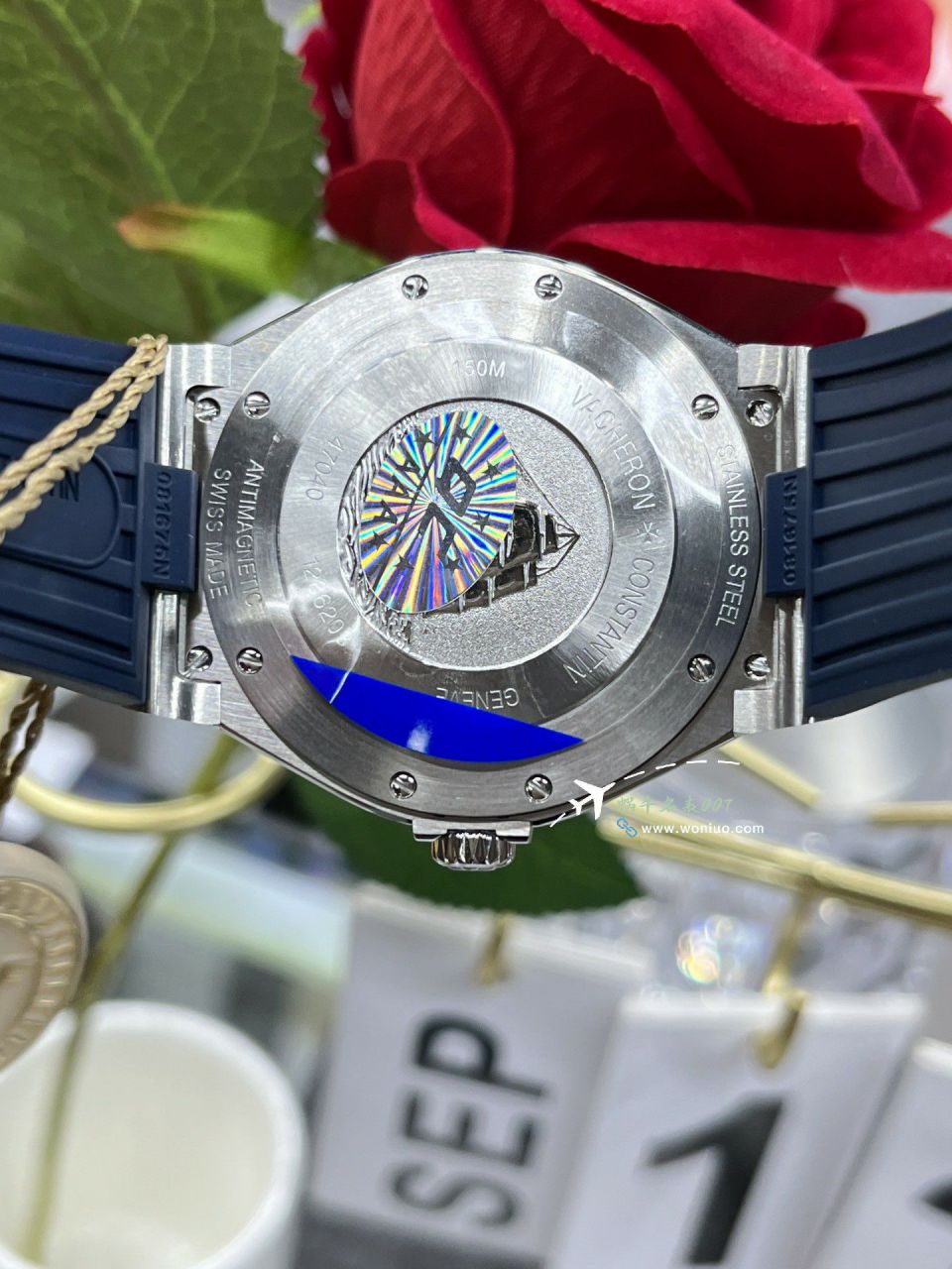 PPFVacheron Constantin Overseas  series TOP replica imitation  watch blue surface  rubber strapP47040/000A-9008 / JS270