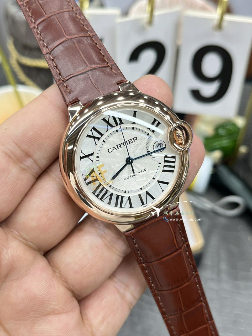 AFCartier blue balloons men style 42mm the best  replica imitation  watchWGBB0030 watches  / K356