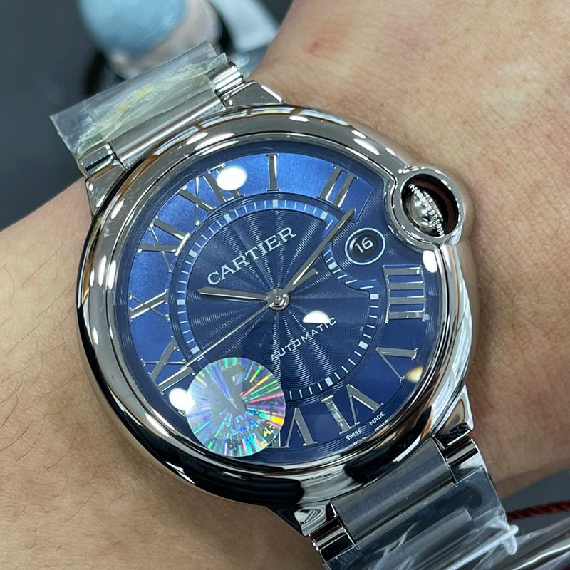 AFCartier replica imitation 42MM men style  blue balloons series WSBB0027 watches 