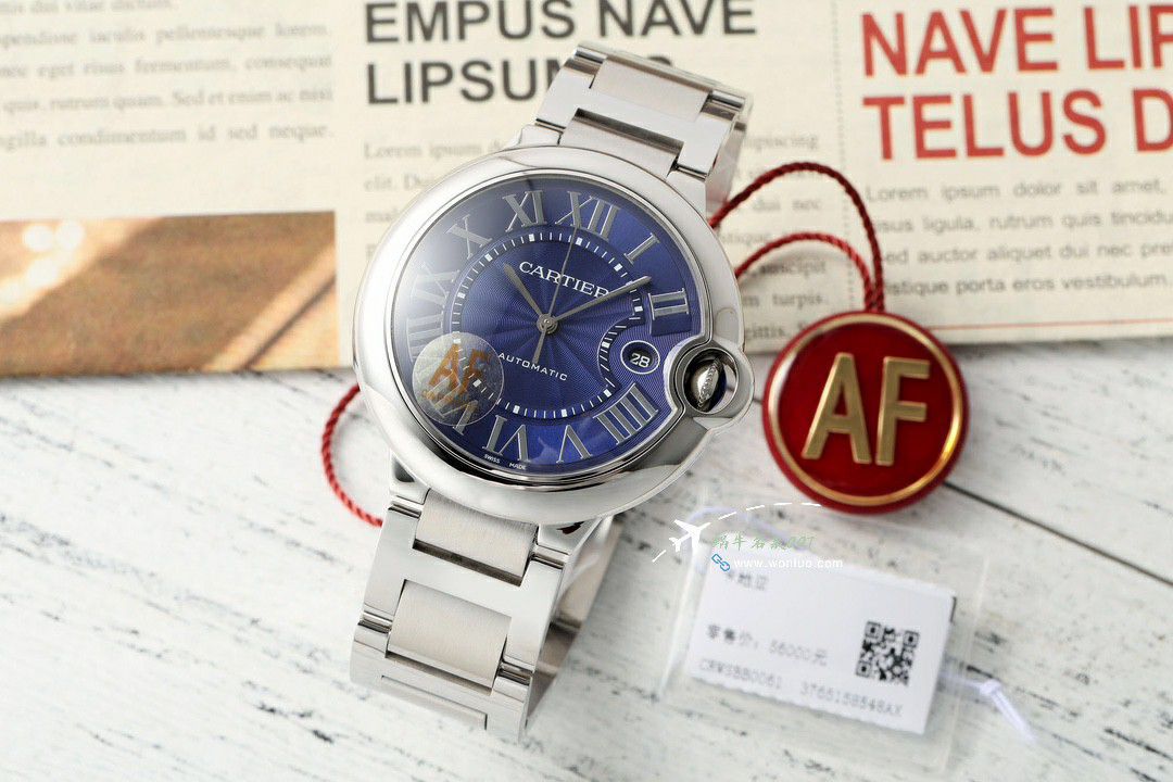 AF Factory Cartier blue balloons42MM men 装 replica imitation  watchWGBB0036 watches  / K361