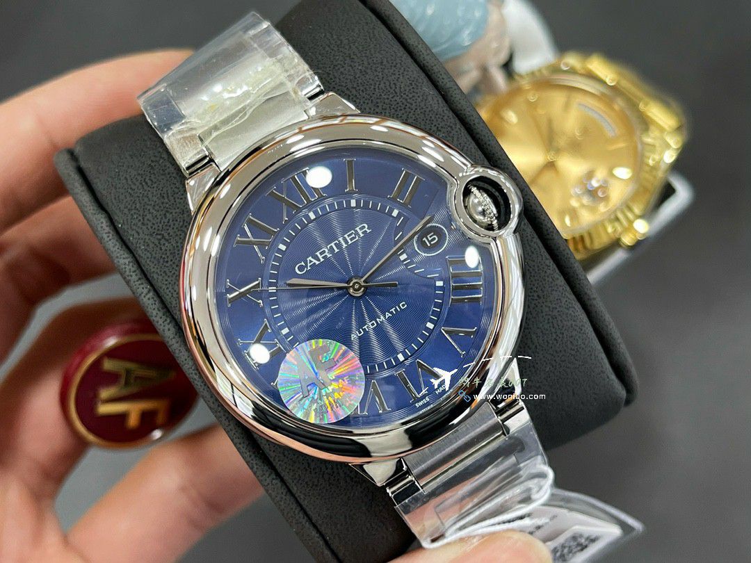 AFCartier blue balloons men style 42mm replica imitation WE9009Z3 watches  / K363